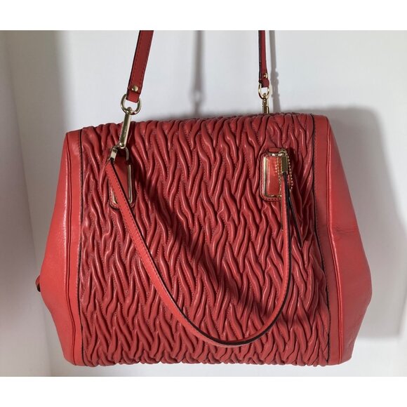 Coach Handbags - Coach‎ 25984 Madison North South Gathered Leather Satchel 14.5 x 12.25 x 6"
